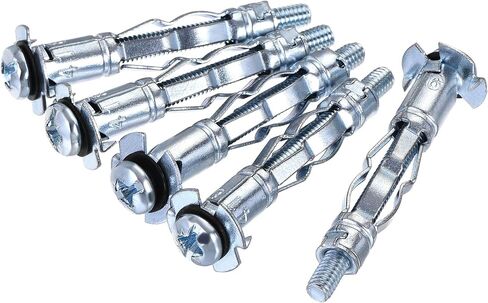 uxcell M4x38mm Hollow Drive Wall Bolt Screws Zinc Plated Steel for Drywall, Plaster and Tile 10pcs in Saudi Arabia