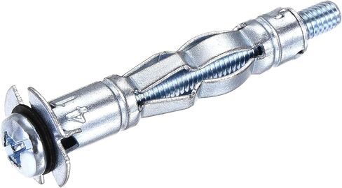 uxcell M4x38mm Hollow Drive Wall Bolt Screws Zinc Plated Steel for Drywall, Plaster and Tile 10pcs in Saudi Arabia