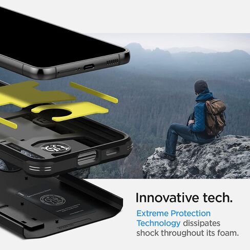 حافظة Spigen Tough Armor مصممة لهاتف Galaxy S22 Plus (2022) - أسود in Kuwait