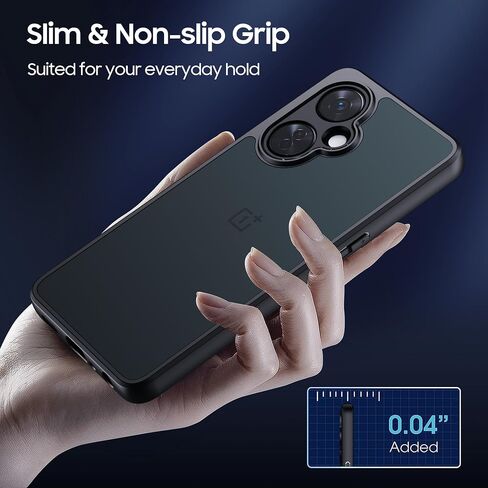 حافظة لهاتف OnePlus Nord N30 5G مع واقي شاشة زجاجي، حافظة ممتصة للصدمات غير لامعة شفافة غير صفراء، غطاء هاتف نحيف ورفيع ولكنه مقاوم للسقوط من الدرجة العسكرية in Kuwait