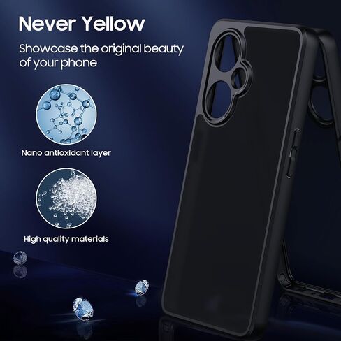 حافظة لهاتف OnePlus Nord N30 5G مع واقي شاشة زجاجي، حافظة ممتصة للصدمات غير لامعة شفافة غير صفراء، غطاء هاتف نحيف ورفيع ولكنه مقاوم للسقوط من الدرجة العسكرية in Kuwait