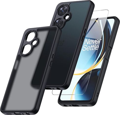 حافظة لهاتف OnePlus Nord N30 5G مع واقي شاشة زجاجي، حافظة ممتصة للصدمات غير لامعة شفافة غير صفراء، غطاء هاتف نحيف ورفيع ولكنه مقاوم للسقوط من الدرجة العسكرية in Kuwait