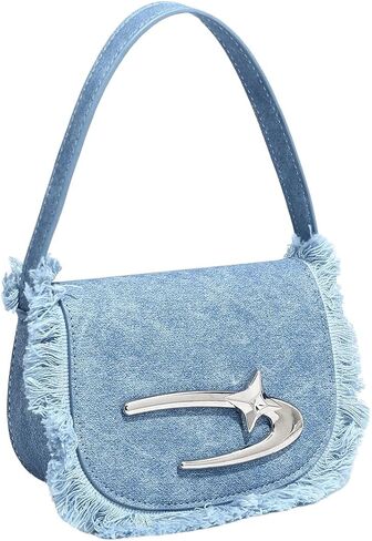 Verdusa Women's Fringe Handbag Flap Top Handle Shoulder Bag Y2k Purses in Saudi Arabia