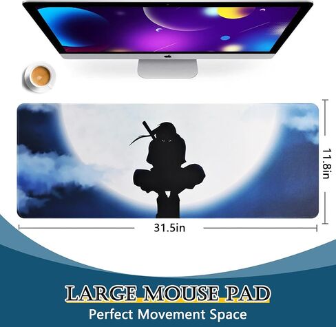 Anime Mousepad XL Gaming Mousepad Rubber Japanese Large MousePads Waterproof Smooth 31.5 x 11.8 in Smooth Washable in Saudi Arabia