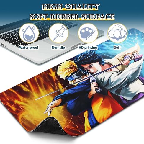 Anime Mousepad XL Gaming Mousepad Rubber Japanese Large MousePads Waterproof Smooth 31.5 x 11.8 in Smooth Washable in Saudi Arabia