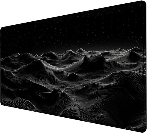 Large Extended Gaming Mouse Pad with Stitched Edges,Black 3D Design XL Desk Pad Mouse Pads for Desk,Waterproof Computer Keyboard Mat Mousepad with Non-Slip Base for Esports Pros/Gamer/Desktop/Office in Saudi Arabia
