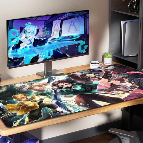 Anime Mousepad XL Gaming Mousepad Rubber Japanese Large MousePads Waterproof Smooth 31.5 x 11.8 in Smooth Washable in Saudi Arabia