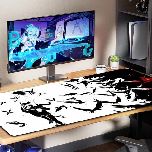 Anime Mousepad XL Gaming Mousepad Rubber Japanese Large MousePads Waterproof Smooth 31.5 x 11.8 in Smooth Washable in Saudi Arabia