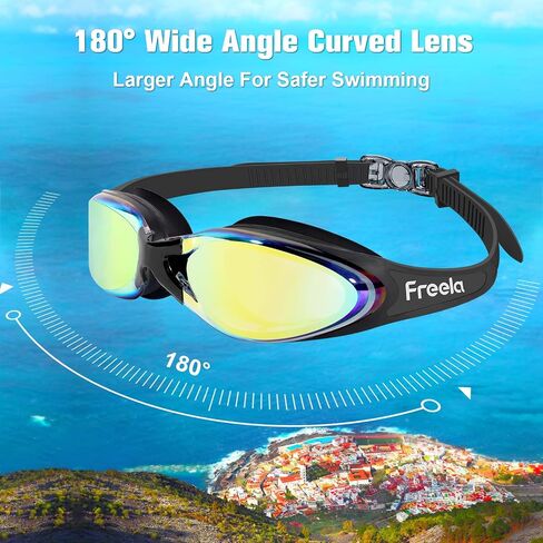 Freela Adult Swim Goggles, 2 Pack Swimming Goggles for Adult Men Women Youth, Anti Fog Anti UV for Open Water Pool Beach in Saudi Arabia