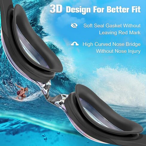 Freela Adult Swim Goggles, 2 Pack Swimming Goggles for Adult Men Women Youth, Anti Fog Anti UV for Open Water Pool Beach in Saudi Arabia