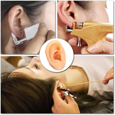 SHENGJMXIN GHuman نموذج الأذن محاكاة الأذن البشرية اليمنى الاصطناعية نموذج الأذن سيليكون لاختيار الأذن، تعليم ثقب الأذن، الوخز بالإبر FakeEar عرض عينة أداة التدريس الممارسة in Saudi Arabia