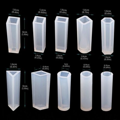 Woohome 19 PCS Epoxy Resin Molds Silicone Pendant Mould, 100 PCS Eye Screw and 5 PCS Droppers for Jewellery Making in Saudi Arabia