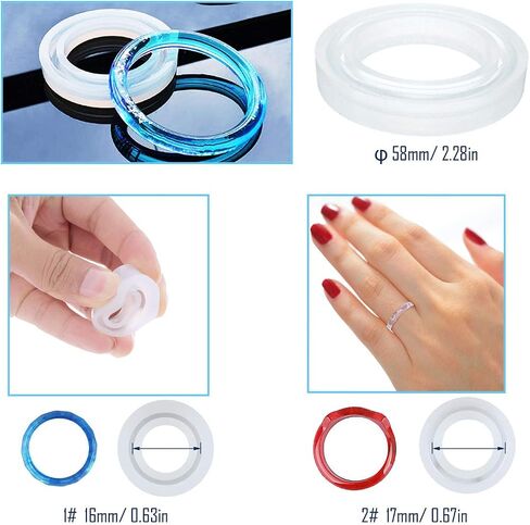 Woohome 19 PCS Epoxy Resin Molds Silicone Pendant Mould, 100 PCS Eye Screw and 5 PCS Droppers for Jewellery Making in Saudi Arabia