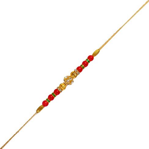 Set of 4 Rakhi for Brother Bhabhi and Bhatija Bhai Bhaiya Raksha Bandhan gift Rakhi Thread Rakhi with Roli Chawal and Greeting card gift pack in pouch/Potli bag in Saudi Arabia