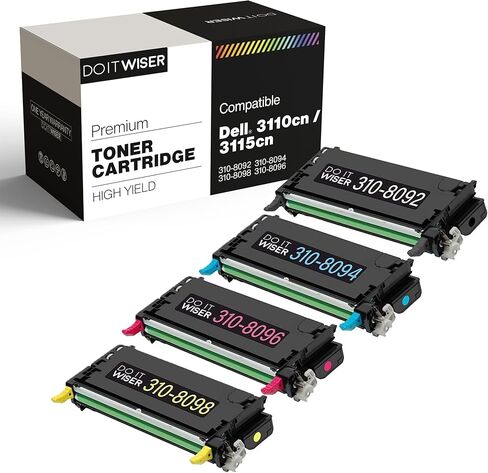 Do it Wiser Remanufactured Toner Cartridge Replacement for Dell 3110cn 3115cn 3110 3115 | 310-8092 - High Yield 8,000 Pages (Black) in Saudi Arabia
