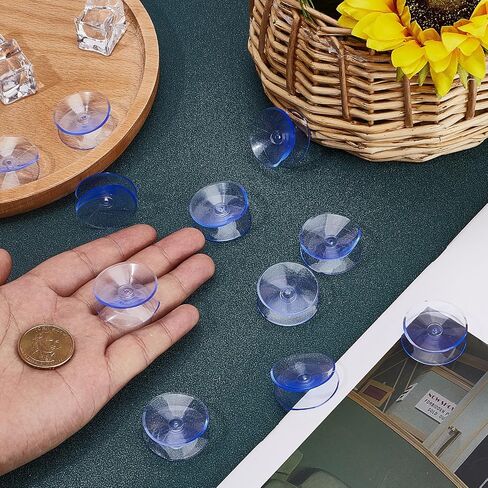 gorgecraft 10 حزمة أكواب شفط صغيرة 30 مم مزدوجة الجوانب كؤوس شفط خطافات بلاستيكية شفافة ماصة مصدات طاولة زجاجية PVC حاملات مصاصة لاصقة قوية لنافذة زجاج أضواء عيد الميلاد in Kuwait