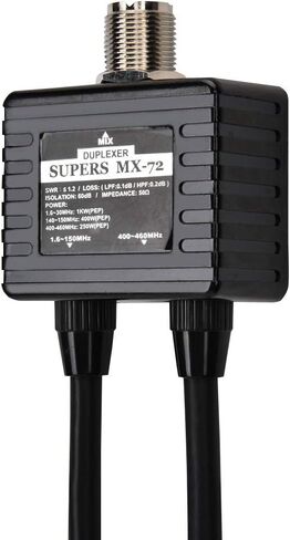 MX72 Duplexer 1.6-30MHz / 140-150MHz / 400-460MHz HPF HAM Antenna Combiner VHF UHF Transit Station in Saudi Arabia