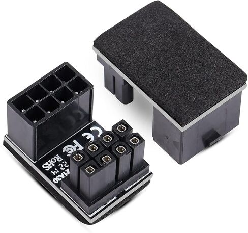 YAODHAOD ATX 8Pin U Turn,180 Degree Angled Power Adapter for Desktops Graphics Card 2 Pack (8 Pin Reverse) in Saudi Arabia