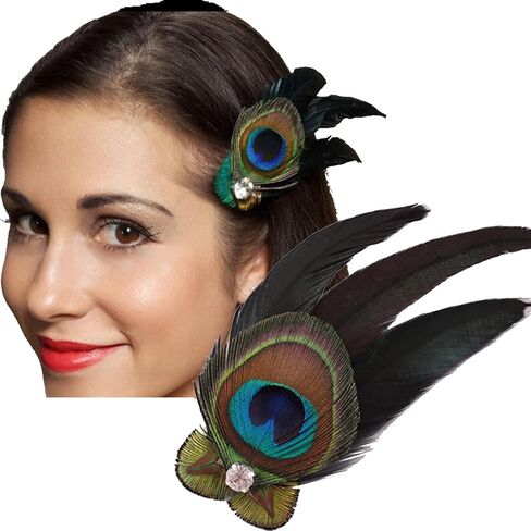 Peacock Feather Headband Fascinators Vintage Headpiece Headdress For Costume Tea Party Hat Bridal Wedding Cocktail in Saudi Arabia