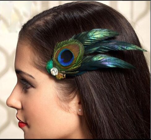 Peacock Feather Headband Fascinators Vintage Headpiece Headdress For Costume Tea Party Hat Bridal Wedding Cocktail in Saudi Arabia