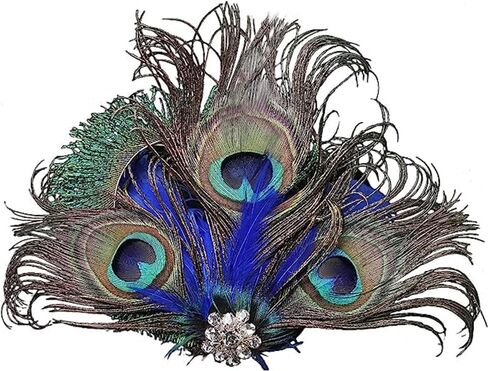 Peacock Feather Headband Fascinators Vintage Headpiece Headdress For Costume Tea Party Hat Bridal Wedding Cocktail in Saudi Arabia