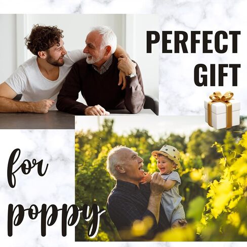 INNObeta Poppy Gifts Valet Tray for Fathers Day, PU Leather Bedside Tray with Keychain for Grandpa, Perfect for Birthday, Christmas - The Man The Myth The Legend in Saudi Arabia