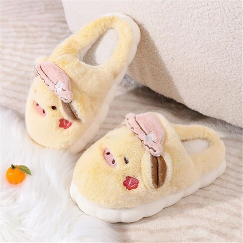 Women slippers Pig slippers Cow slippers Animal Slippers Soft Plush Winter Warm House Shoes cotton slippers in Saudi Arabia