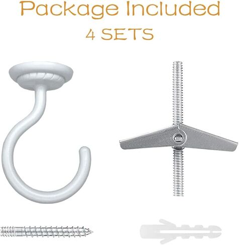 Ceiling Hook Large Swag Heavy Duty Hook with Hardware for Hanging Plants Ceiling Easy Installation Cavity Wall Dry Wall Indoor & Outdoor (2 Sets Antique Brass) in Saudi Arabia