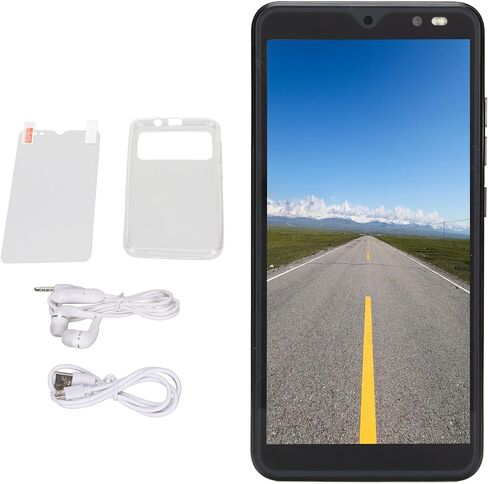 ASHATA Ultra Unlocked Android Cellphone Face Recognition Smartphone with 4.45in HD Curved Screen, Full Network Mobile Phone, 512MB 4GB, Support Extended 128GB Memory Card, BT FM in Saudi Arabia