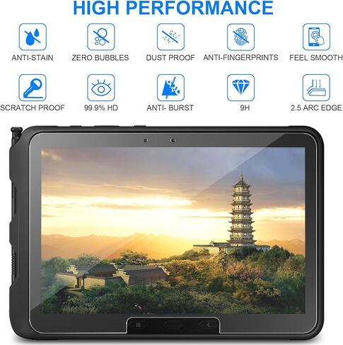واقي شاشة زجاجي مكون من 3 قطع لجهاز Samsung Galaxy Tab Active 4 Pro/Active PRO T540 T545 (10.1 بوصة) واقي شاشة، طبقة من الزجاج المقسى / دقة عالية / صلابة 9H in Kuwait
