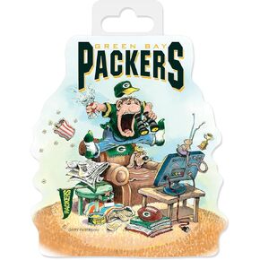 Rico Industries NFL Football Green Bay Packers 5" x 7" Vinyl Die-Cut Decal - Car/Truck/Home Accessory,White