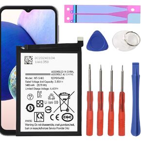 Battery for Samsung Galaxy A14 5G, 5400mAh Upgraded 2024 New 0 Cycle Battery Replacement for SM-A146U SM-A146U1 SM-A146W SM-S146VL SM-A146M with Professional Replacement Tool Kits