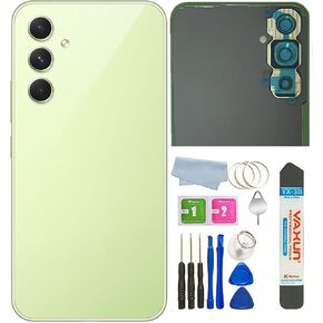 Galaxy A54 Back Cover Glass Replacement for Samsung Galaxy A54 5G Back Cover Glass with Pre-Installed Tape and Camera Lens +Tools (Awesome Black)