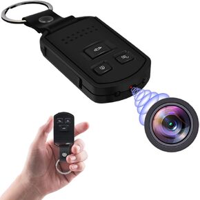 Hidden Camera Car Key - Portable Spy Camera Mini HD 1080P Nanny Cam Hidden Keychain Camera with Night Vision, Motion Detection，Loop Recording -Surveillance & Security Cameras