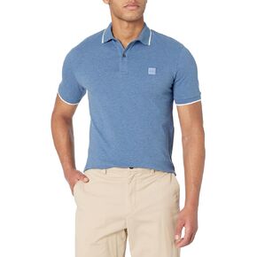 BOSS Men's Square Patch Logo Slim Fit Cotton Polo Shirt