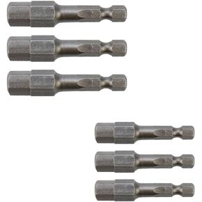 3/8" Hex Head Screwdriver Bit Set,Magnetic 1/4-Inch Hex Shank S2 Steel Hex bits Set,2" Long Drill Bit -6pcs