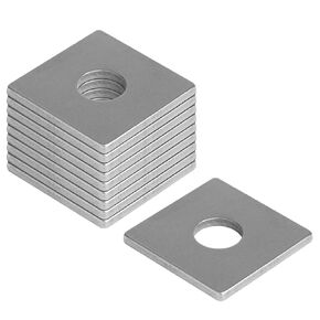 10 Pcs Square Flat Washers, 3/4"(ID) x2-3/8"x2-3/8", Stainless Steel Flat Washers, Bearing Plate Fastener, Accept 3/4" Bolt, Thickness 4.9mm