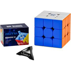 مكعب سرعة 3x3، MoYu WeiLong WRM V9 3x3 المكعب السحري إصدار Maglev الاحترافي الرائد بدون ملصقات مرنة لغز مكعب للأطفال البالغين الأولاد والبنات الهدايا