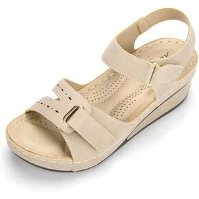 Women's Comfortable Low Heel Sandals,Sandals with Adjustable Straps and Arch Support,Casual Roman Style Walking Sandals.