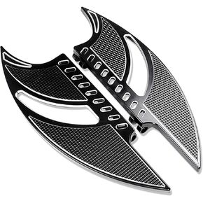 Motorcycle Driver Floorboard Front Rider Footboards Pedal Foot Pegs Fit For Harley Touring Road King Road Glide Electra Glide Street Glide Softail Dyna (Black)