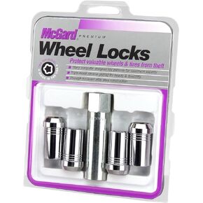 McGard 25115 Chrome (M14 x 1.5 Thread Size) Tuner Style Cone Seat Wheel Lock Set of 4