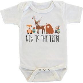 New To The Tribe woodland animals Onesie/Bodysuit