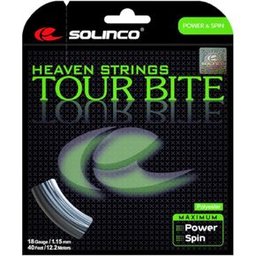 Solinco Tour Bite 4-Sided Poly (Polyester) 15L/16/16L/17/18/19/20 Gauge Tennis Racquet String Sets in Multi-Packs - Best for Spin, Control, and Durability (2-4-6-8-Packs)