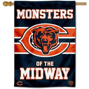 Chicago Bears Monsters of the Midway Double Sided Banner Flag