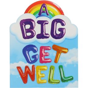 Iconikal Jumbo Greeting Card With Envelope, A Big Get Well, 11 x 14-Inch