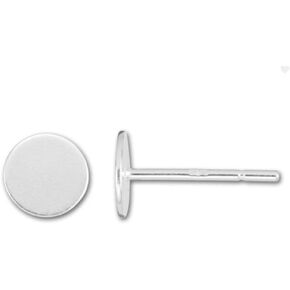 10pcs Adabele Real 1/20 14K Gold Filled Earring Posts Findings 4mm Small Glue On Flat Round Disc Pad for DIY Stud Earrings Jewelry Making JK1-E4