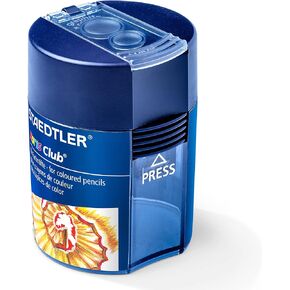 Staedtler 512 002 Noris Club Double Hole Tub Sharpener - Blue