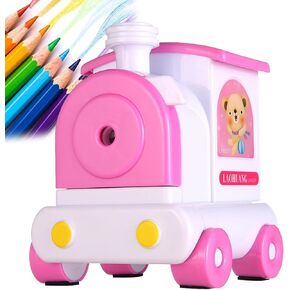 Train Manual Pencil Sharpener, Hand Crank Colored Pencils Sharpener with Stronger Helical Blade for Various Pencils, Learning Tool, Easy to Operate (Blue) in Saudi Arabia