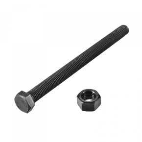 uxcell 4pcs M12x150mm Grade 8.8 Fully Thread Hexagon Head Carbon Steel Hex Cap Screw Bolt with 10pcs Hex Nuts