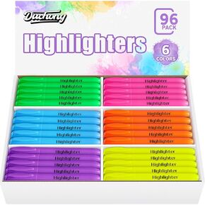 Duchong 108 Count Highlighters, Chisel Tip Dry-Quickly Highlighter Markers, Assorted Colors Highlighters Bulk Pack for Adult Kids, Office Classroom Must Have, School Supplies for Teachers